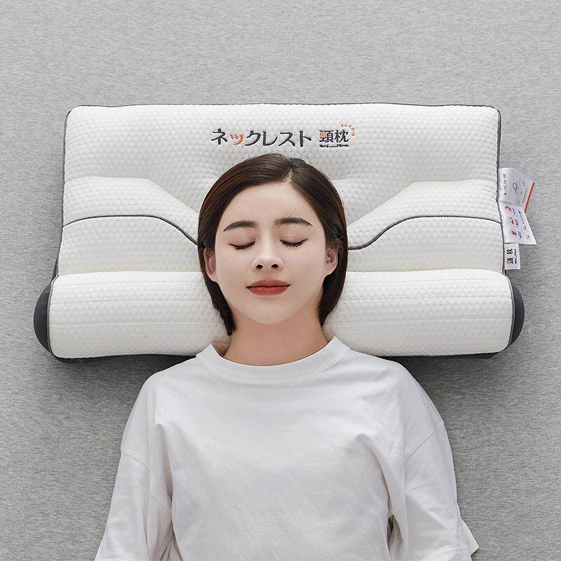 新款直销针织乳胶反牵引枕护颈椎助睡眠成人专用枕头学生宿舍枕芯