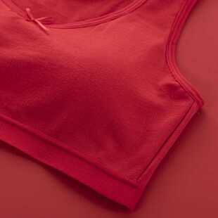 新款直销新年少女本命年大红色内衣套装12岁13儿童文胸发育期女童