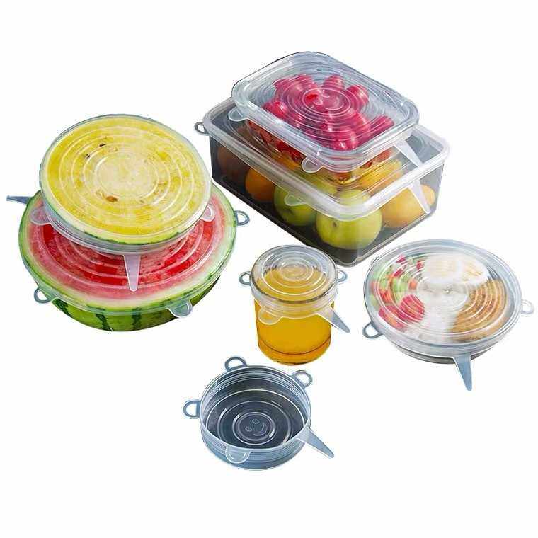 新款直销硅胶保鲜盖6件套拉伸保鲜盖水果蔬菜保鲜膜软密封保鲜盖,餐饮具,保鲜盖,淘宝优惠券,粉丝福利购,淘宝优惠卷