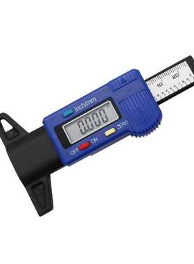 新款直销蓝色数显轮胎花纹深度尺 0-25MM轮胎磨损检测 汽车轮胎检