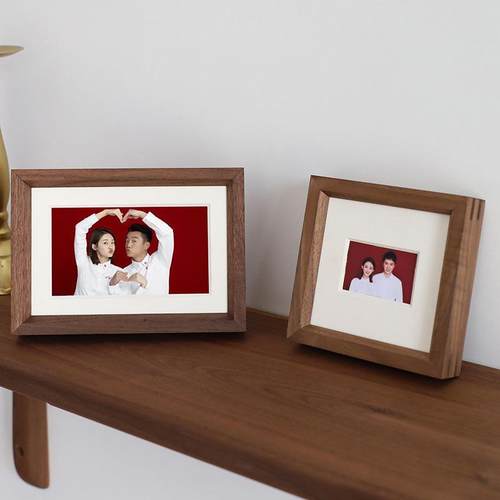 新款直销相框6寸8寸结婚登记照片框收藏框洗照片实木相框摆台