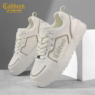 卡宾男鞋2026年新款春季男士白色厚底增高板鞋时尚潮流百搭休闲鞋