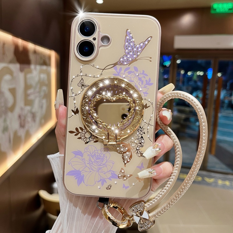 适用苹果16手机壳女款iphone15promax防摔2025新款14PM高级感外壳全包ip16por带磁吸支架小众机壳超火带挂绳