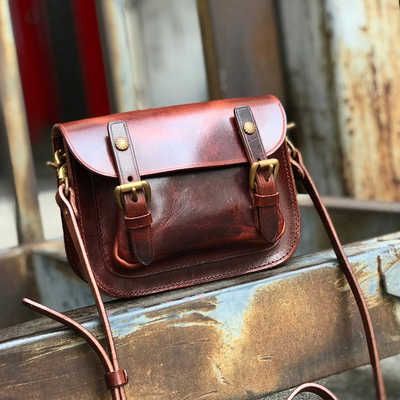 素兮2022原创女包真皮复古