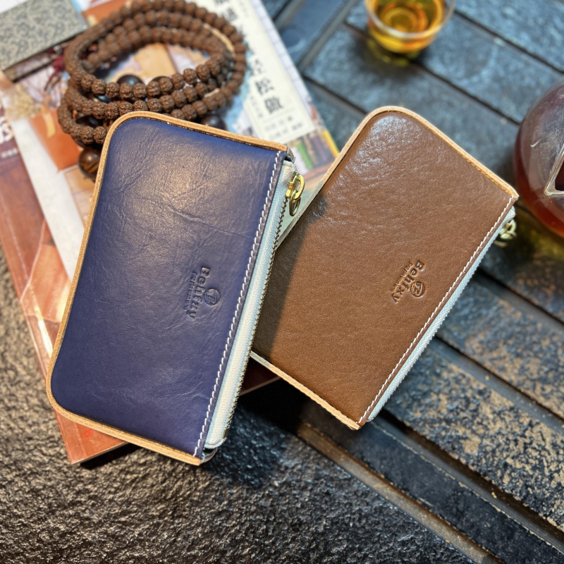 全手工真皮手拿包文玩收纳包