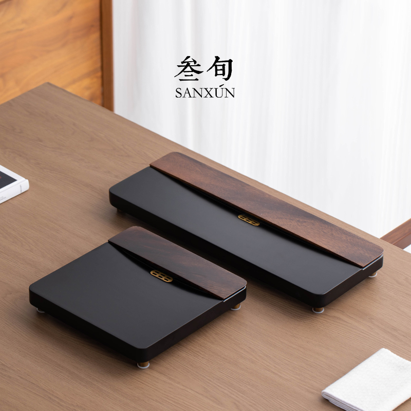 叁旬禅远长方茶盘胡桃木