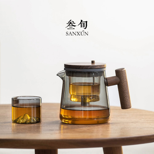 叁旬木笙飘逸壶玻璃茶具
