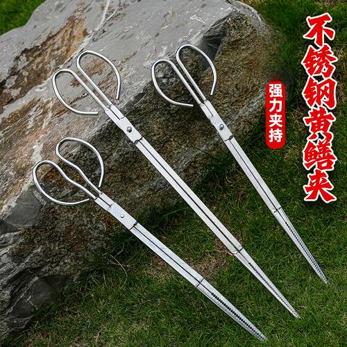 不锈钢黄鳝夹子防滑防脱赶海神器多功能控鱼夹鳝鱼泥鳅螃蟹专用钳