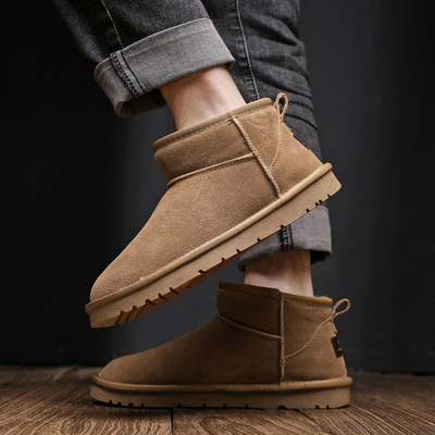 F.V.C雪地靴牛皮加绒加厚防滑