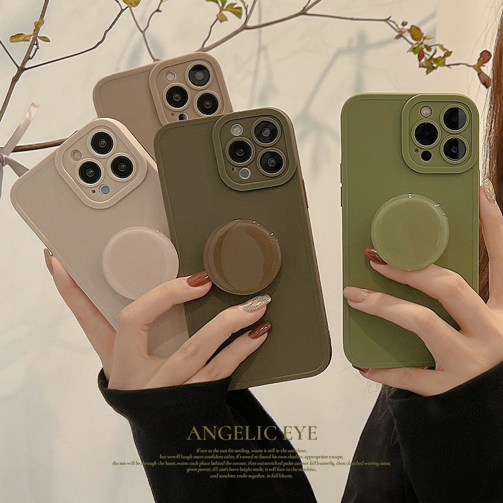 复古纯色适用iphone13promax支架14pro苹果12手机壳11高级感xr女xs莫兰迪ins风13全包14软壳男