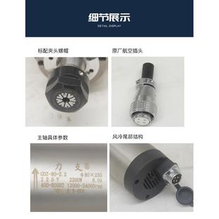 2.2動(dòng)力頭 雕刻機(jī)主軸電機(jī) 力支2.KW風(fēng)冷高速電機(jī)GDZ 木工專用