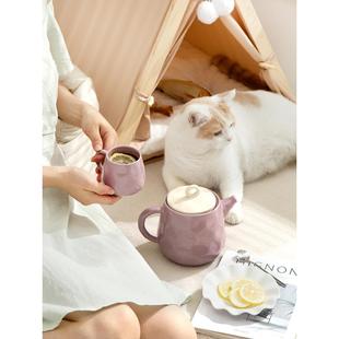 高颜值轻奢陶瓷水壶茶杯喝水杯子乔迁新居杯具 家用客厅水具套装