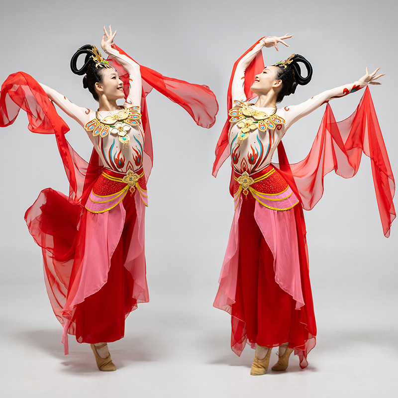 新款飞天敦煌演出服儿童舞蹈