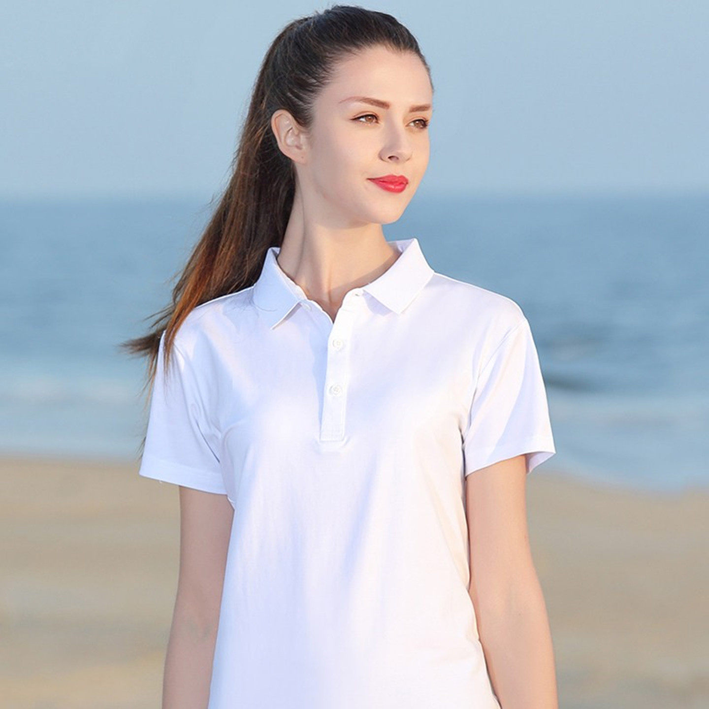 纯棉工作服定制logo刺绣男女通款图片