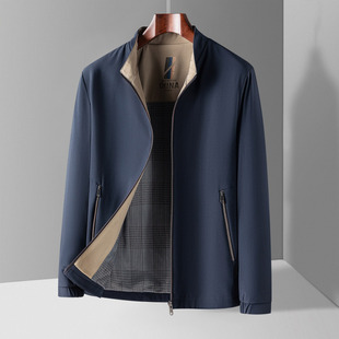 挺括有型!设计师线!男士休闲时尚外套茄克简约舒适立领设计夹克