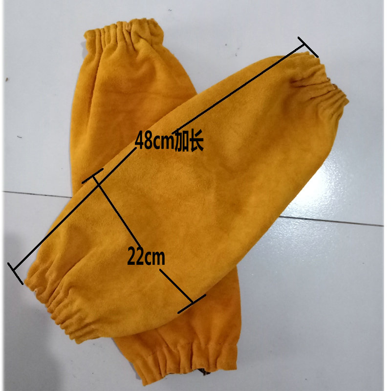全牛皮耐磨隔热防火花飞溅防烫电焊护袖焊工专用套袖手臂防护袖套 居家日用 肘部防护用品 原图主图