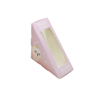 三明治盒子开窗西点包装纸盒三角盒子烘焙蛋糕打包盒点心包装盒