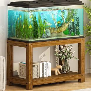 鱼缸架子实木客厅桌子底柜底座水簇箱底架托架草缸底滤水缸承重架