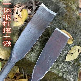 加厚一体锻打弹簧钢铲铁镐挖洞铲园林工具方头铁锹除雪可定制