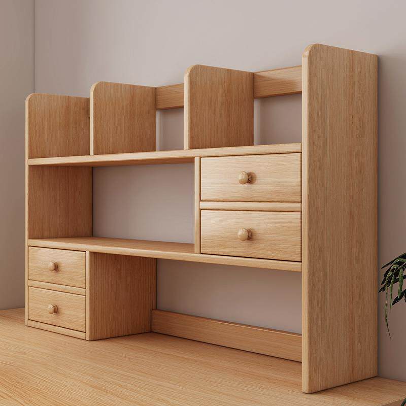 德国优质实木桌面书架学生桌储物架桌简易柜储物柜书柜