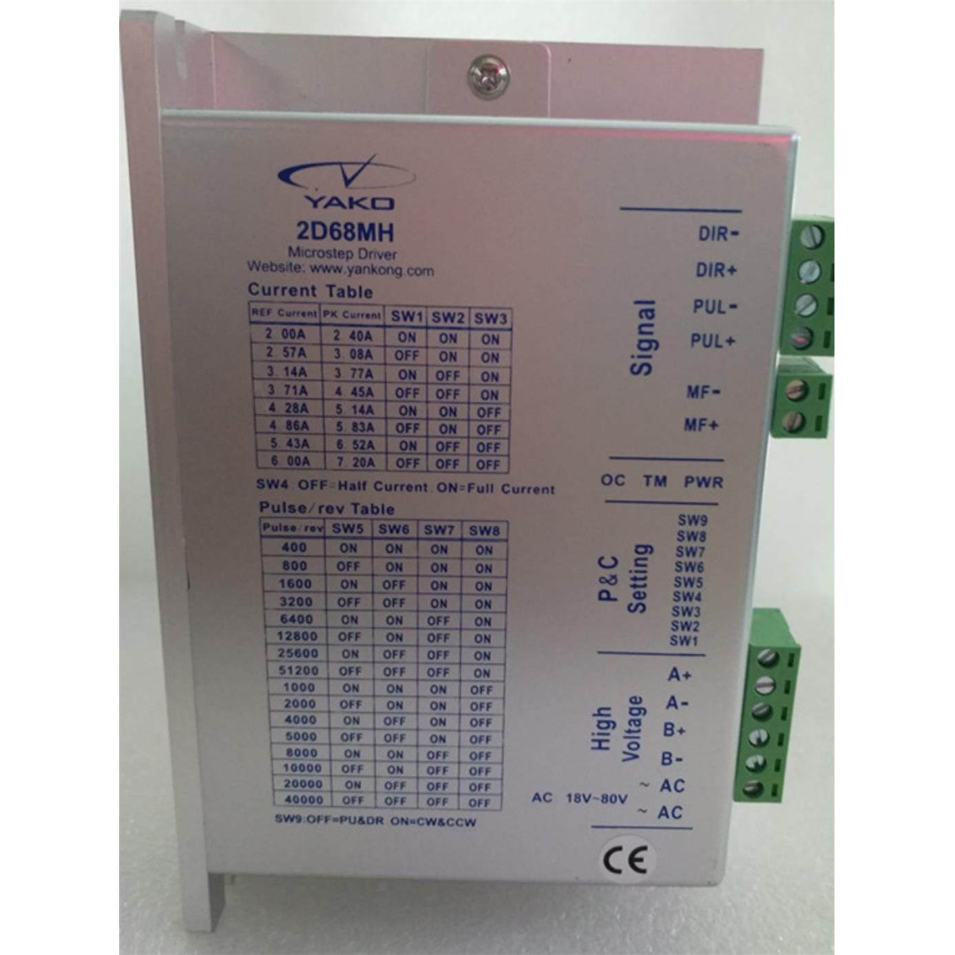 Yako两相步进电机驱动器2D68Mh取代旧的Ykc2608M-H /A2