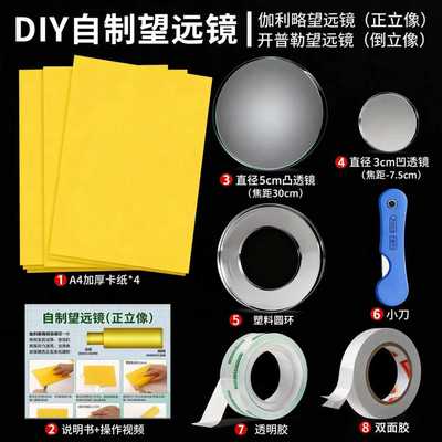 自制望远镜凸透镜镜片光学玻璃