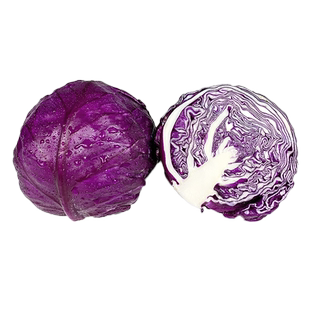 绿食者 新鲜紫甘蓝约650g 紫包菜紫椰菜 轻食沙拉蔬菜西餐食材