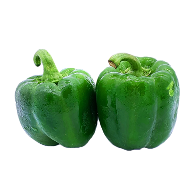 新鲜甜椒青椒圆椒绿色蔬菜