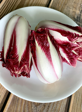 新鲜紫玉兰菜500g 红玉兰芽球菊苣蔬菜chicory比利时沙拉西餐食材