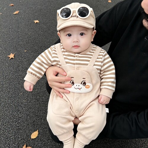 A类全棉婴幼儿新款连体衣春秋款