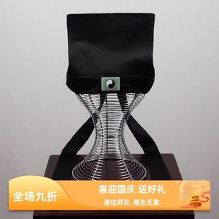 新款武当道士庄子巾帽子太极图纯阳巾八卦图案法师帽子道袍布帽方