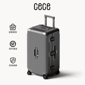 CECE2025新款 行李箱女大容量加厚铝框旅行箱男学生拉杆密码 皮箱子