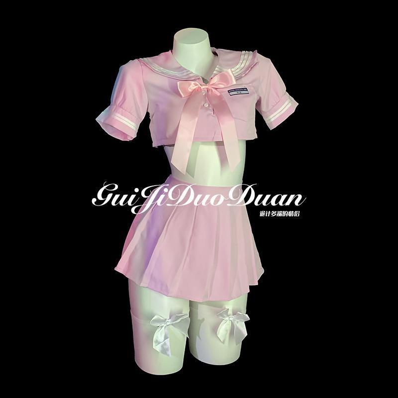 Gj诡计「纯爱学院」性感睡衣jk学生制服学院风格子百褶裙qqny女