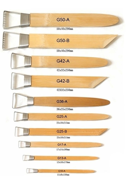 竹制刮刀精雕油泥泥雕刮刀雕塑工具修坯刀雕刻带齿竹制工具泥塑刀