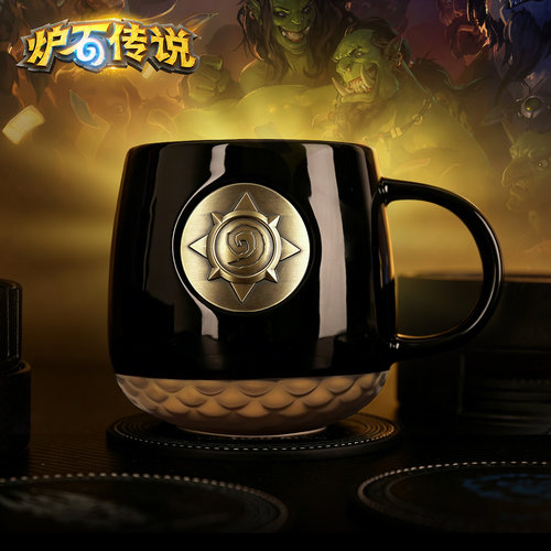 炉石传说浮雕铜章马克杯陶瓷杯