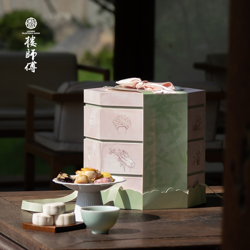 楼师傅婺戏登台糕点礼盒高档礼品