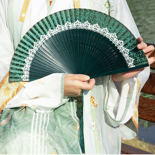 复古典舞蹈流苏丝绸汉服日式折扇