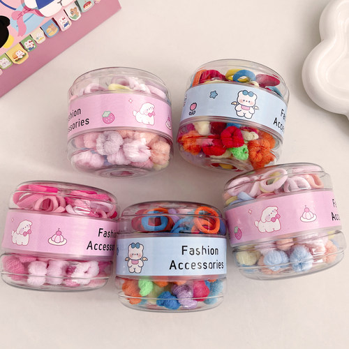 儿童发圈女童可爱甜美高弹力扎发编发皮筋马尾不伤发发饰头绳发绳