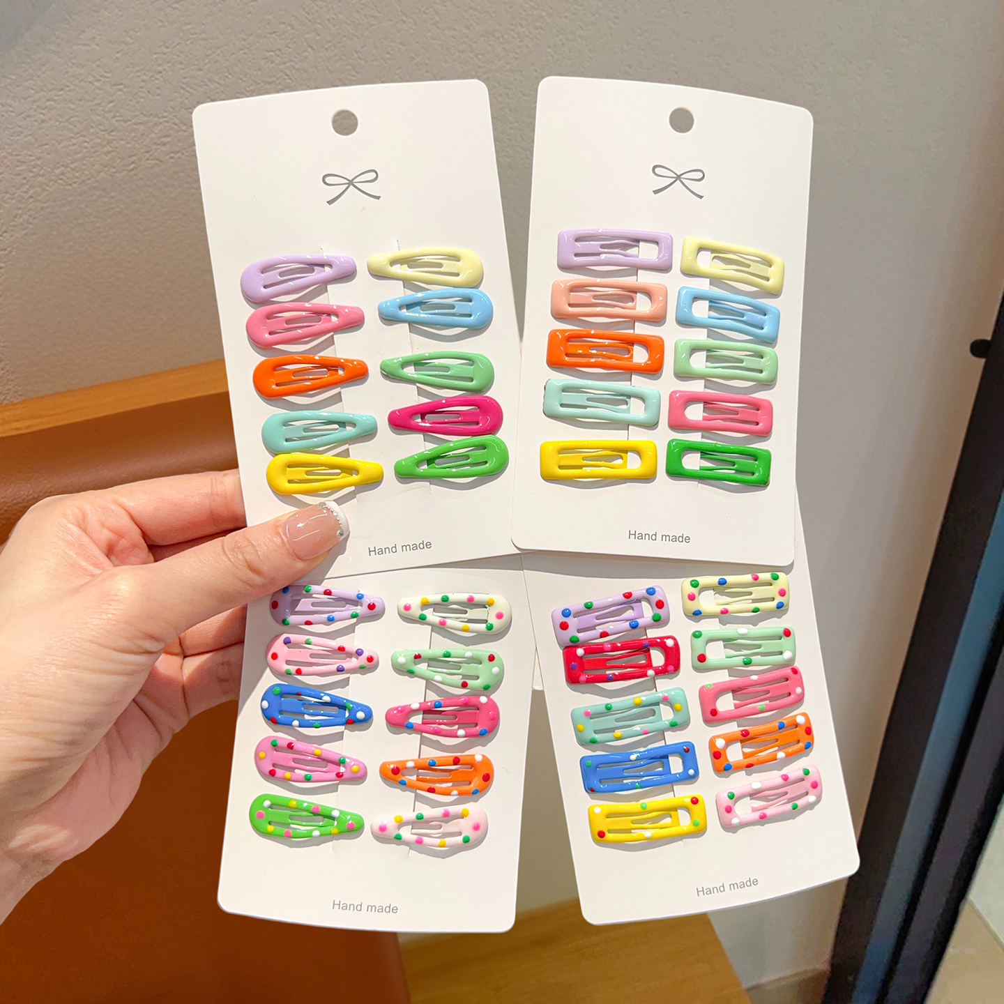 儿童发卡水滴方形彩色发夹小女孩2025新款碎发夹bb夹刘海侧边夹子