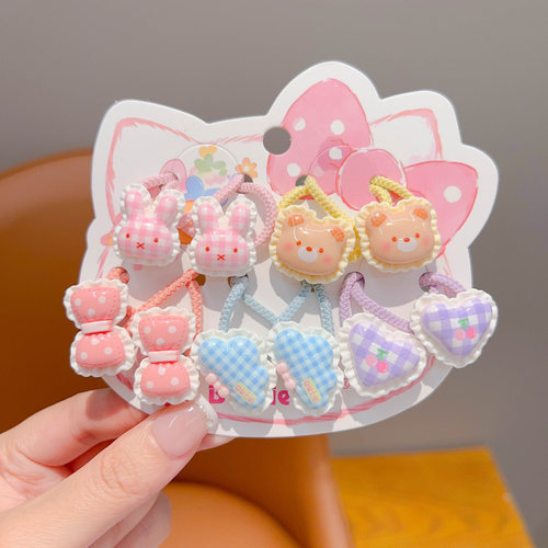 儿童发圈可爱卡通多巴胺扎头发发绳女童宝宝高弹力耐用扎发橡皮筋