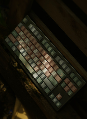 原厂键帽pbt小全套五面热升华旧约玫瑰主题129键适用于MX机械键盘