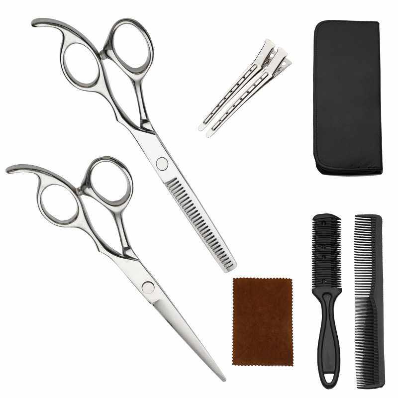 新款直销美发剪刀擦光理发剪刀套装 美发剪刀围布套装平剪牙剪log,宠物/宠物食品及用品,美容剪,淘宝优惠券,粉丝福利购,淘宝优惠卷
