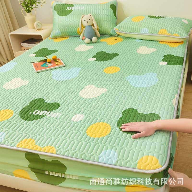 新款直销乳胶床笠款三件套a类加厚冰丝凉席夏季儿童床罩全包家用,床上用品,乳胶席,淘宝优惠券,粉丝福利购,淘宝优惠卷