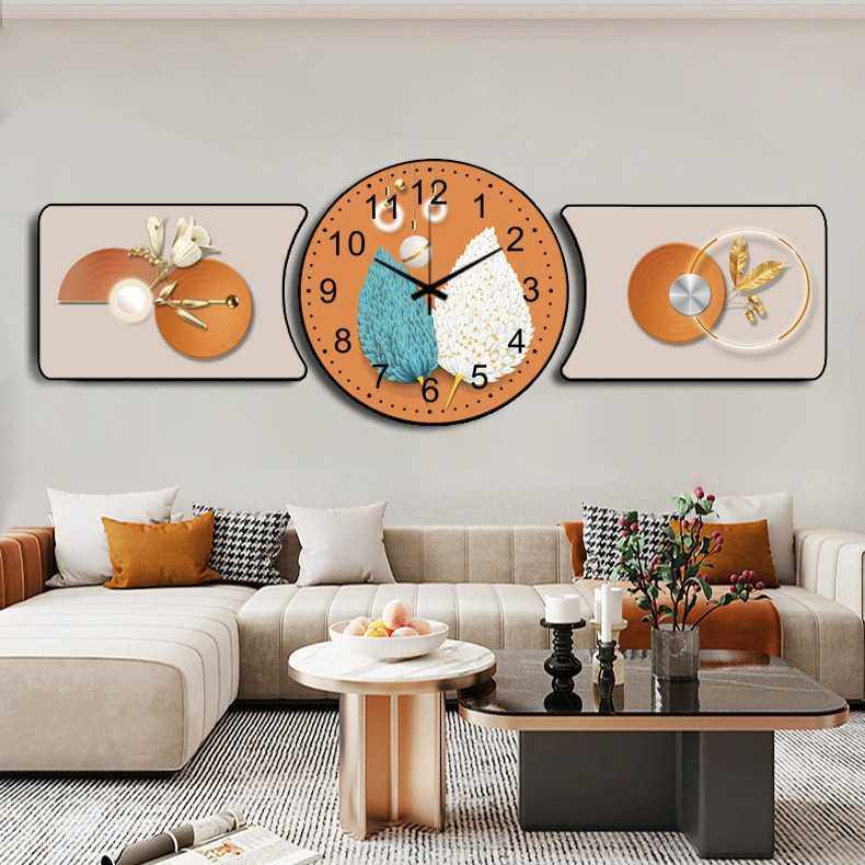 新款直销客厅装饰画壁画现代简约大气墙面家和万事兴挂画沙发三联,家居饰品,钟表画/挂钟画,淘宝优惠券,粉丝福利购,淘宝优惠卷