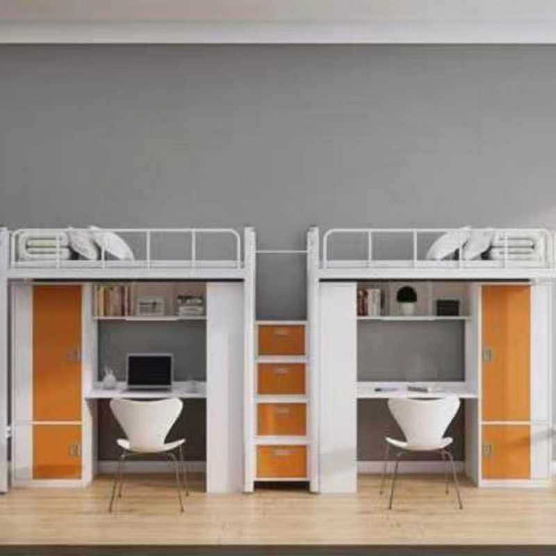 新款直销上床下桌二人位连体组合床大学生宿舍员工公寓床卡扣式高,商业/办公家具,学校双层床/宿舍床,淘宝优惠券,粉丝福利购,淘宝优惠卷