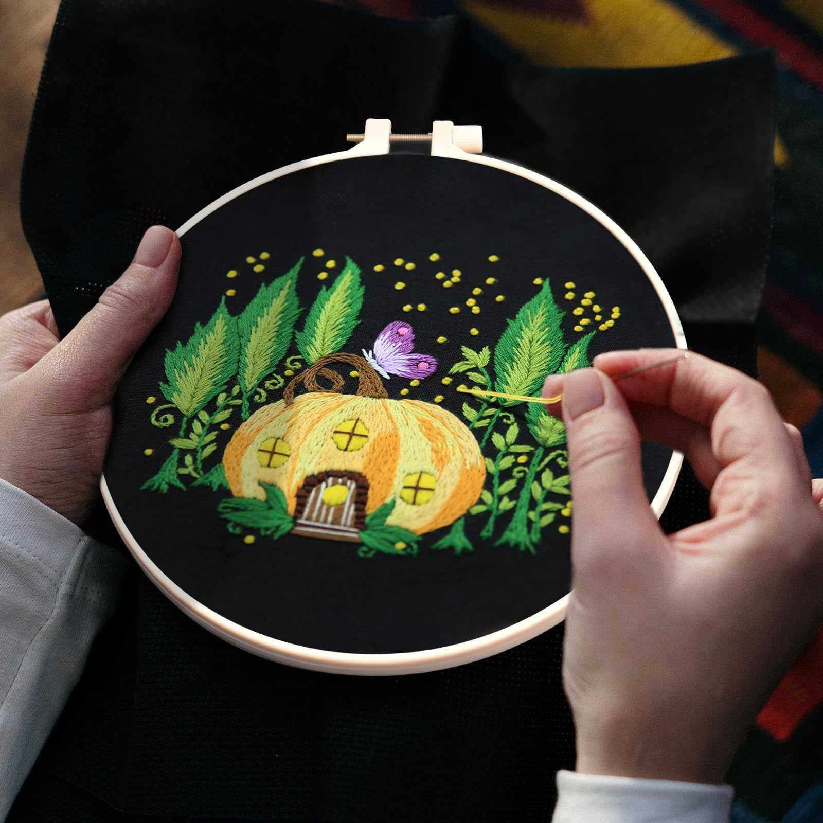 新款直销跨境入门初学布艺十字绣 框画套件英文欧绣手工材料包刺,居家布艺,缝纫DIY材料套装,淘宝优惠券,粉丝福利购,淘宝优惠卷