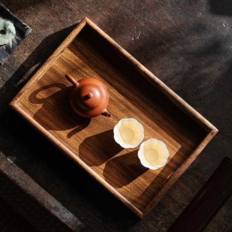 新款直销皓澜中式胡桃木长方茶盘家用实木奉茶盘创意简约茶具茶杯