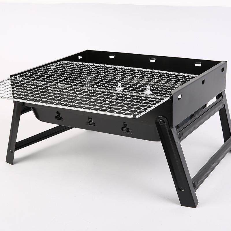 新款直销户外烧烤炉子折叠烧烤架子家用烤肉炉bbq碳烤炉烤肉架木