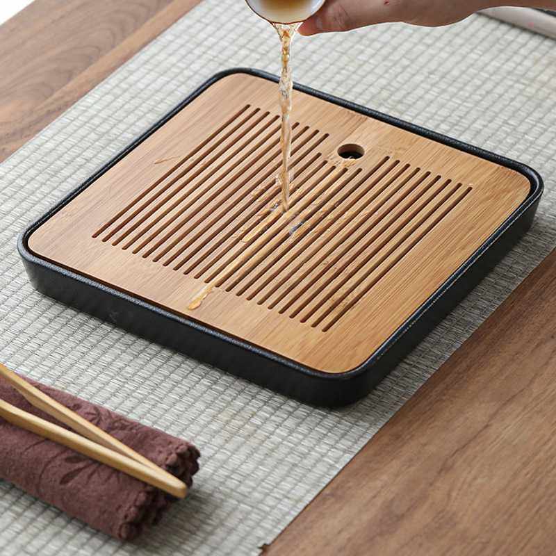 新款直销陶瓷茶盘功夫茶具家用竹盘简约办公蓄水小茶台陶瓷托盘日,餐饮具,茶盘,淘宝优惠券,粉丝福利购,淘宝优惠卷