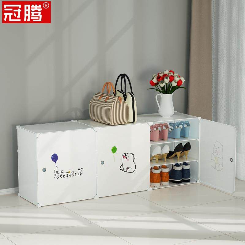 新款直销低鞋柜矮款家用门口长型长条长方形床下收纳2层宿舍床底